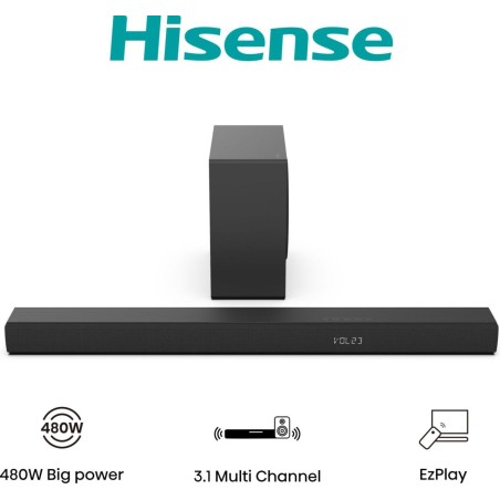 Hisense HS3100 31-Channel Soundbar System - Black | Immersive Sound Quality & Sleek Design - Perfect for Home Entertainment